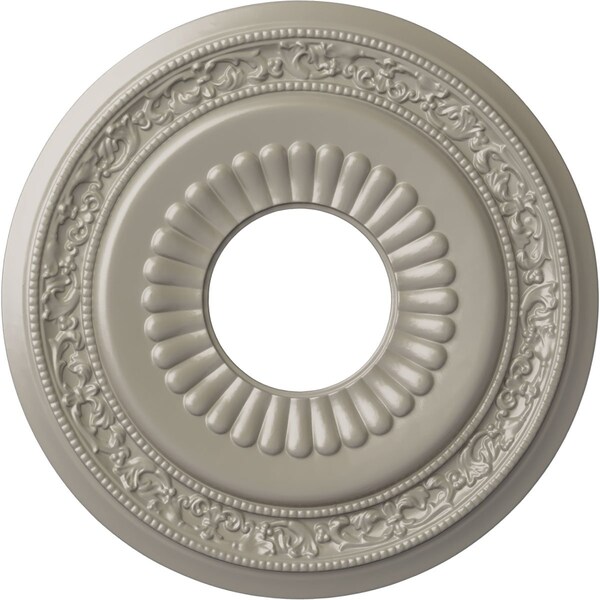 Ekena Millwork Lauren Ceiling Medallion (Fits Canopies up to 6 1/4"), 20 5/8"OD x 6 1/4"ID x 1 3/8"P, Pearl White CM20LNPWS - main